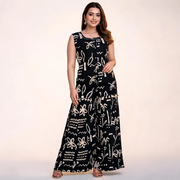 Black_Cotton_Printed_Wide_Leg_Divider_Set_For_Women