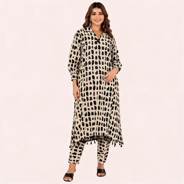 Cream_Cotton_Abstract_Print_C_Cut_Kurta_Set_For_Women