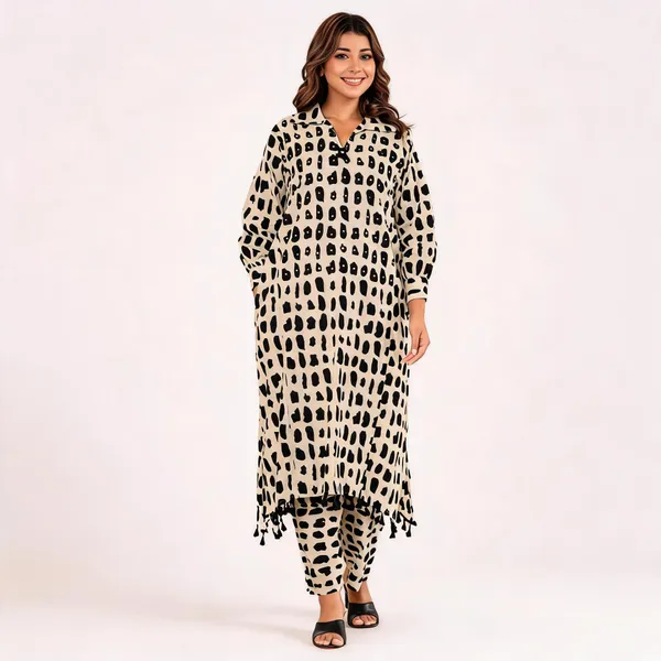 Cream_Cotton_Abstract_Print_C_Cut_Kurta_Set_For_Women