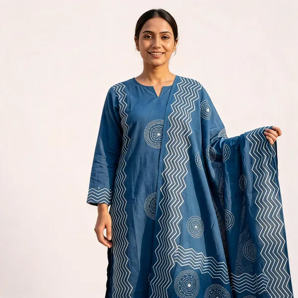 Blue_Cotton_Geometric_Print_Straight_Suit_Set_For_Women