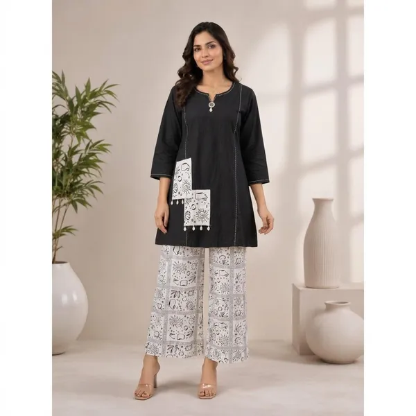 Black_Cotton_Straight_Printed_Coord_Set_For_Women