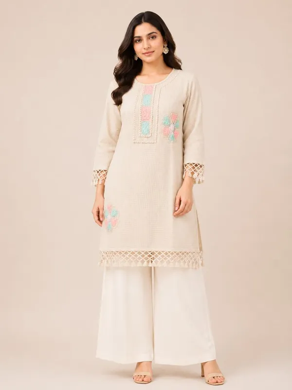 Off_White_Cotton_Straight_Embroidered_Kurta_Set_For_Women