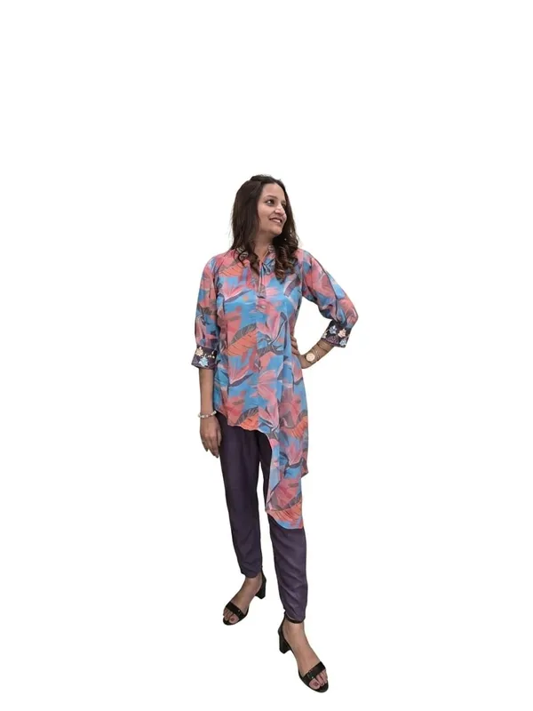 Orange_Crepe_Printed_Asymmetric_Coord_Set_For_Women