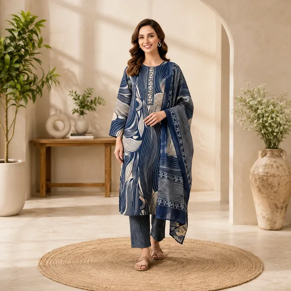 Blue_Cotton_Printed_Straight_Kurta_Set_For_Women