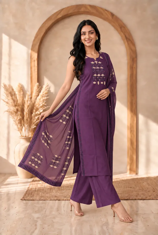 Purple_Cotton_Straight_Embroidered_Kurta_Pant_Set_For_Women