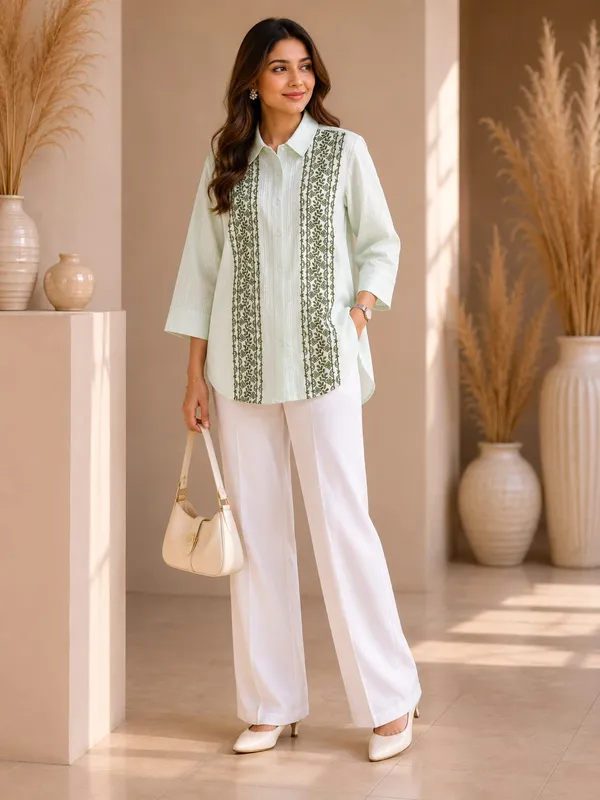 Mint_Green_Cotton_Straight_Kurta_For_Women
