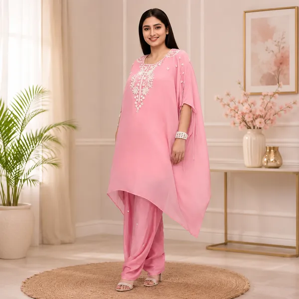 Pink_Chinon_Asymmetric_Kaftan_Style_Embroidered_Kurta_Set_For_Women