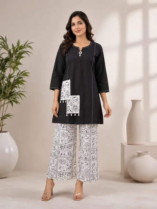Black_Cotton_Straight_Printed_Coord_Set_For_Women