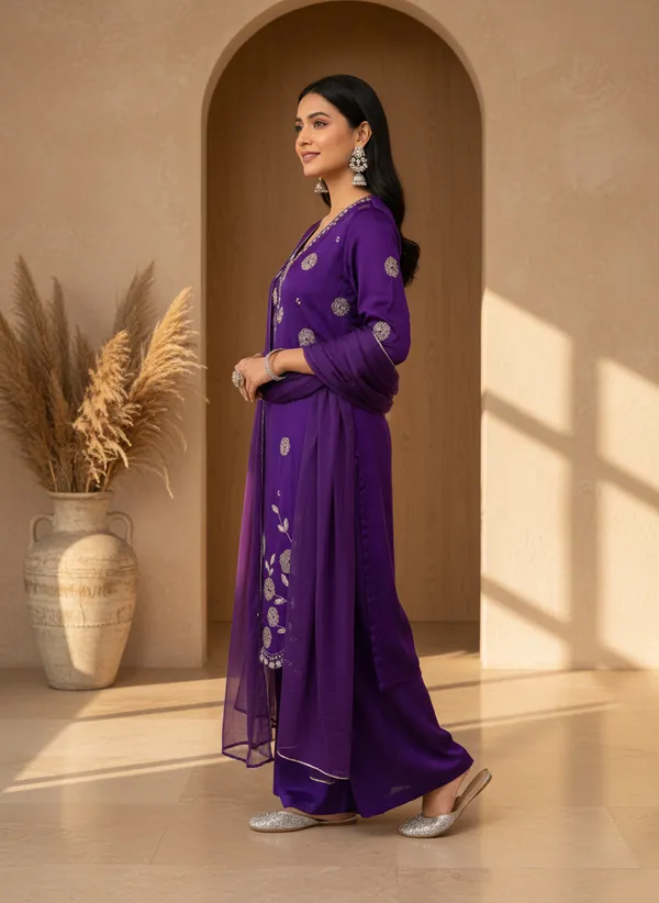 Purple_Pure_Chinon_Embroidered_Kurta_Palazzo_Set_With_Dupatta_For_Women