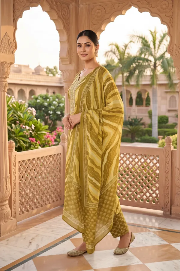 Yellow_Cotton_Printed_Straight_Kurta_Set_For_Women