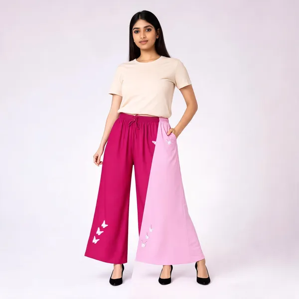 Magenta_Light_Pink_Rayon_Relaxed_Butterfly_Print_Palazzo_Pants_For_Women