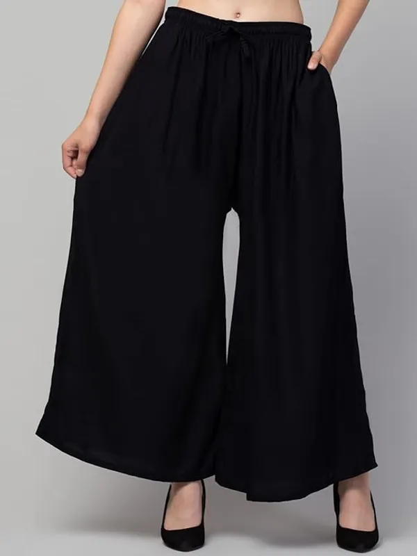 Black_Rayon_Wide_Leg_Palazzo_Pants_For_Women