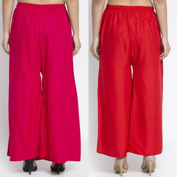 Pink_And_Red_Rayon_Flared_Palazzo_Pants_For_Women