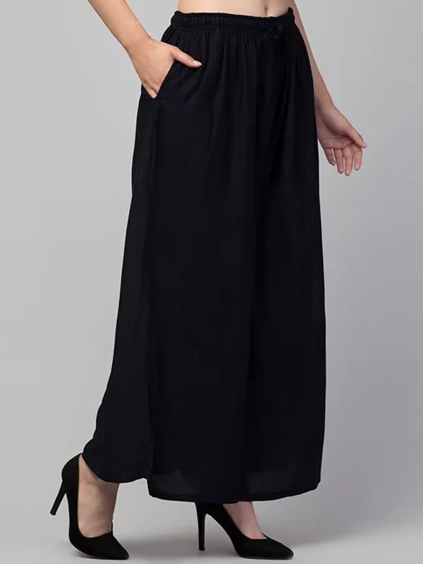 Black_Rayon_Wide_Leg_Palazzo_Pants_For_Women