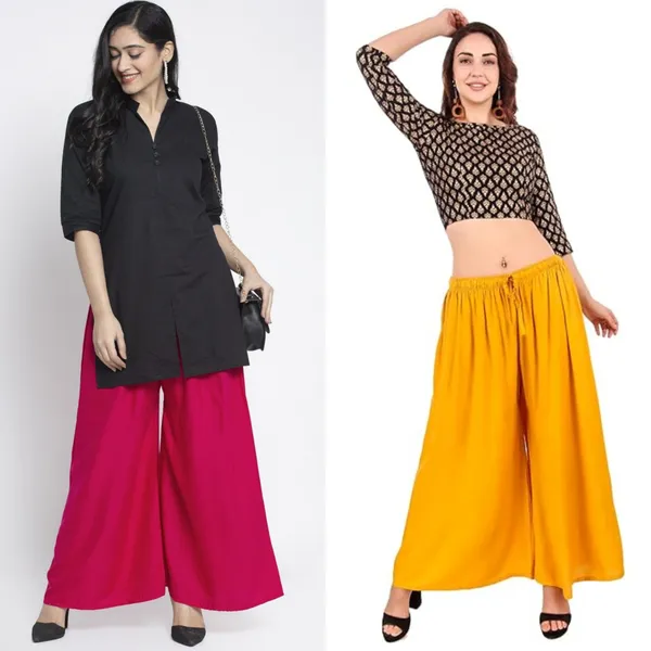 Pink_And_Mustard_Rayon_Flared_Palazzo_Pants_For_Women
