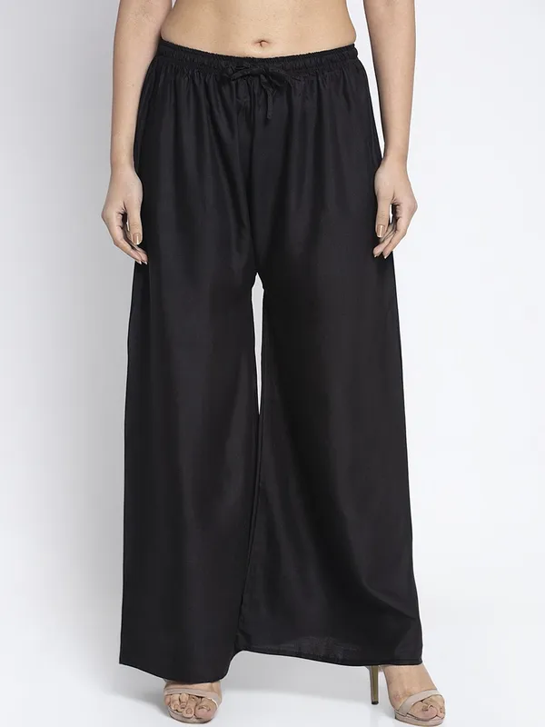 Black_Rayon_Wide_Leg_Palazzo_Pants_For_Women