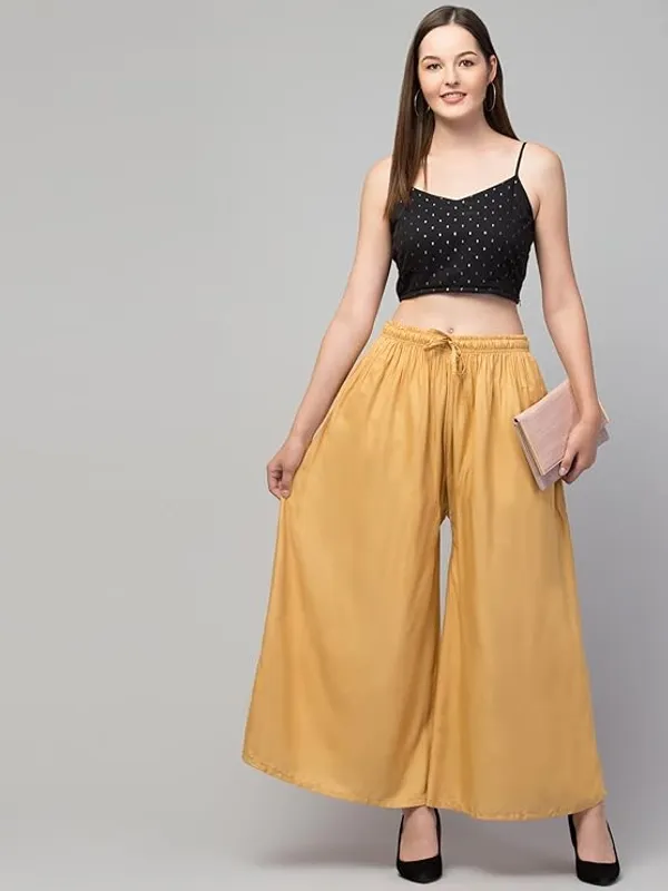 Mustard_Yellow_Rayon_Wide_Leg_Palazzo_Pants_For_Women