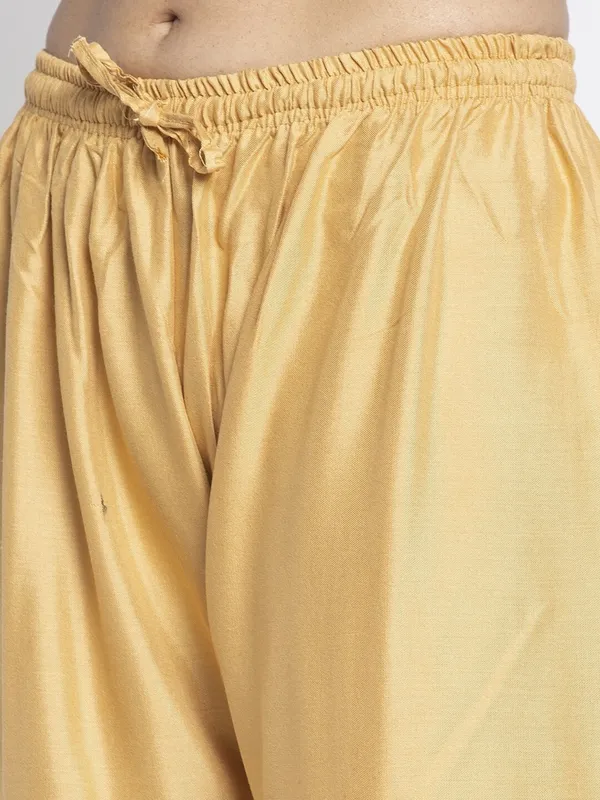 Gold_Satin_Wide_Leg_Flared_Palazzo_Pants_For_Women