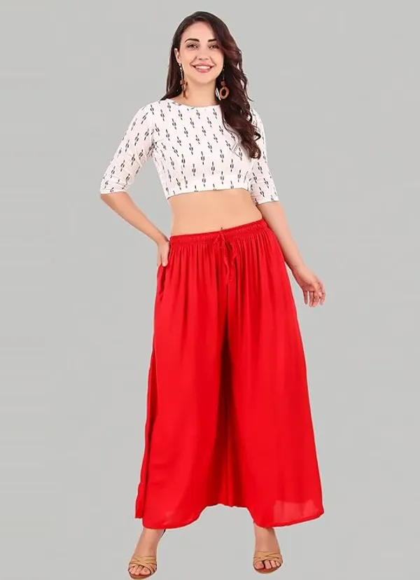 Red_Rayon_Wide_Leg_Flared_Palazzo_Pants_For_Women