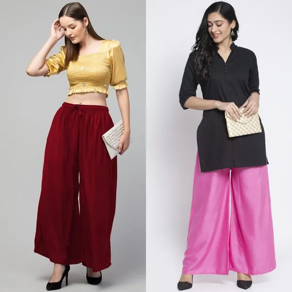 Maroon_And_Pink_Rayon_Flared_Palazzo_Pants_For_Women