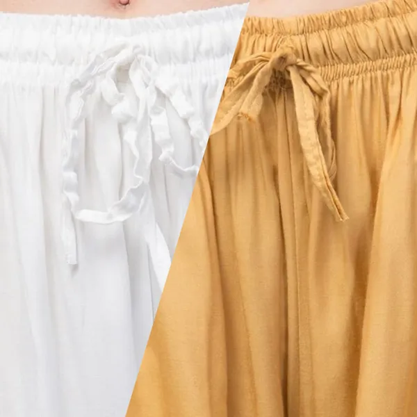 White_And_Mustard_Rayon_Wide_Leg_Palazzo_Pants_For_Women