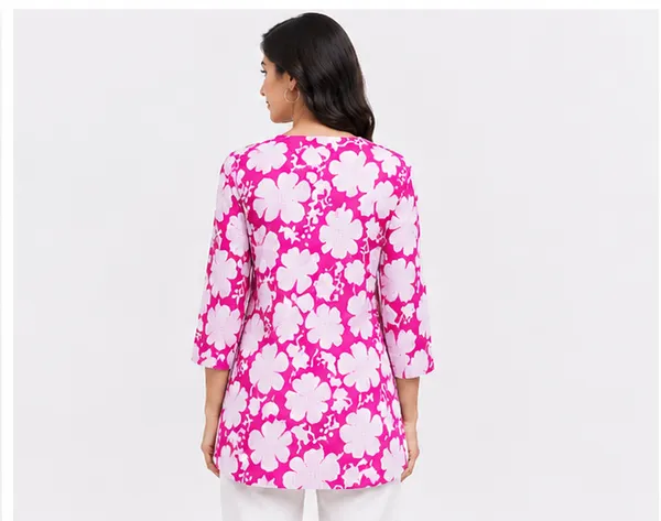 BLQWEAR_Floral_Print,_Printed_Cotton_Blend_Straight_Kurti_for_Women