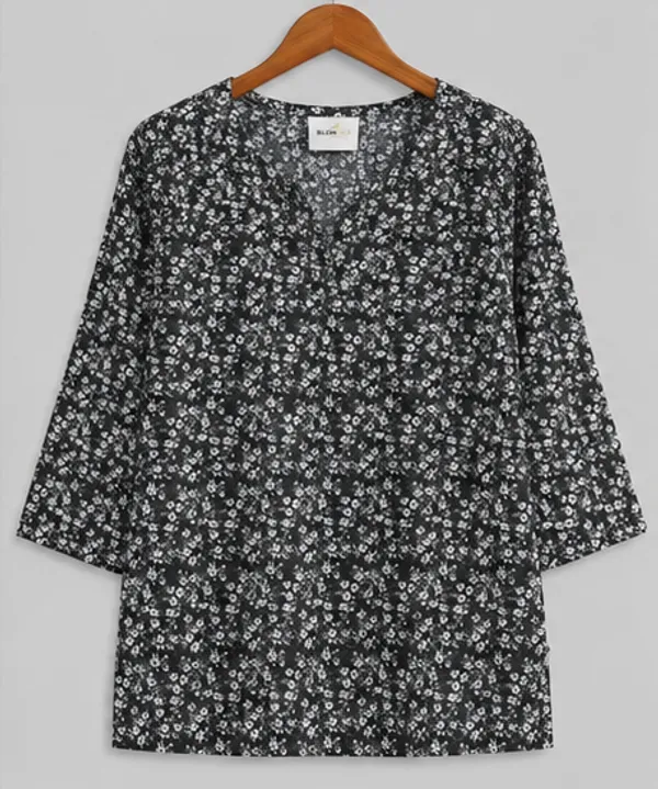 BLQWEAR_Floral_Print,_Printed_Cotton_Blend_Straight_Kurti_for_Women