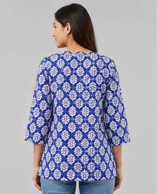 BLQWEAR_Floral_Print,_Printed_Cotton_Blend_Straight_Kurti_for_Women