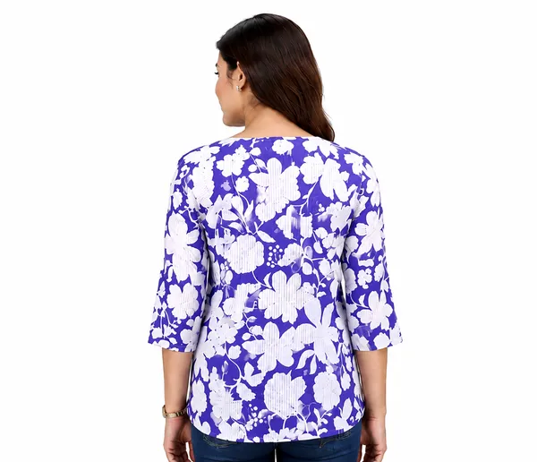 BLQWEAR_Floral_Print,_Printed_Cotton_Blend_Straight_Kurti_for_Women