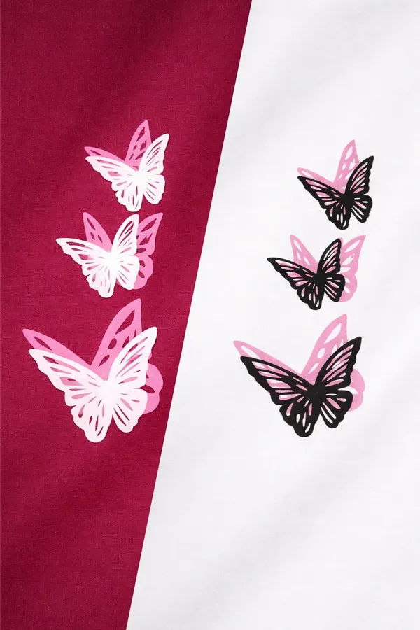 Maroon_And_White_Rayon_Wide_Leg_Butterfly_Print_Palazzo_Pants_Combo_For_Women