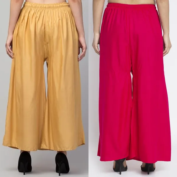 Mustard_And_Pink_Rayon_Wide_Leg_Palazzo_Pants_For_Women