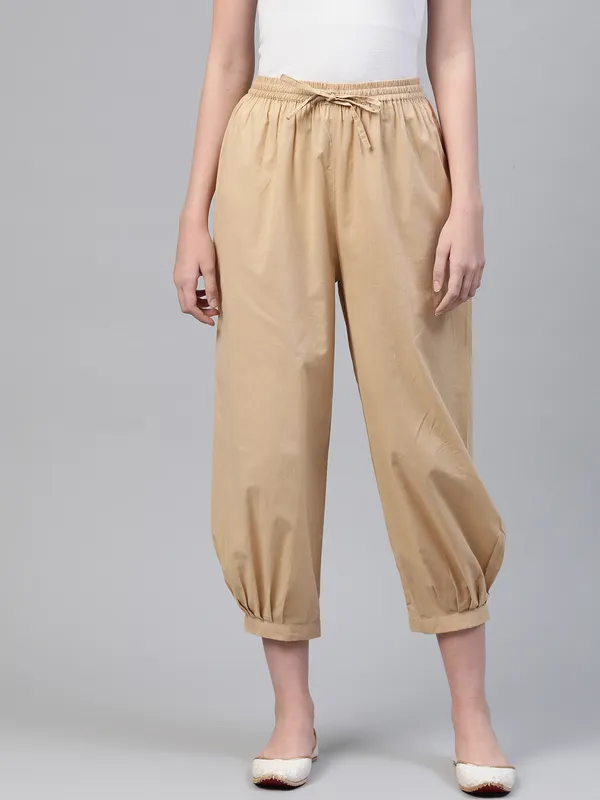 Beige_Rayon_Relaxed_Fit_Harem_Pants_For_Women