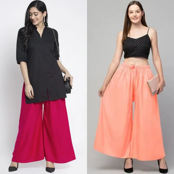 Pink_And_Peach_Rayon_Wide_Leg_Palazzo_Pants_For_Women