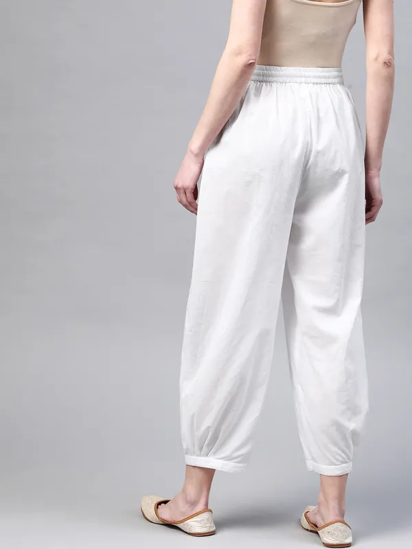 White_Rayon_Ethnic_Harem_Pants_For_Women