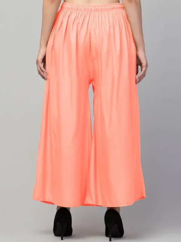 Peach_Rayon_Wide_Leg_Flared_Palazzo_Pants_For_Women