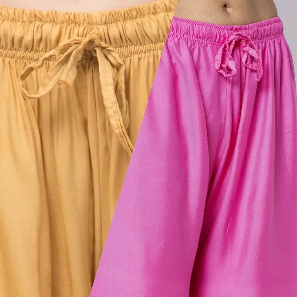 Mustard_And_Pink_Rayon_Flared_Palazzo_Pants_For_Women
