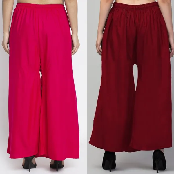 Pink_And_Maroon_Rayon_Flared_Palazzo_Pants_For_Women