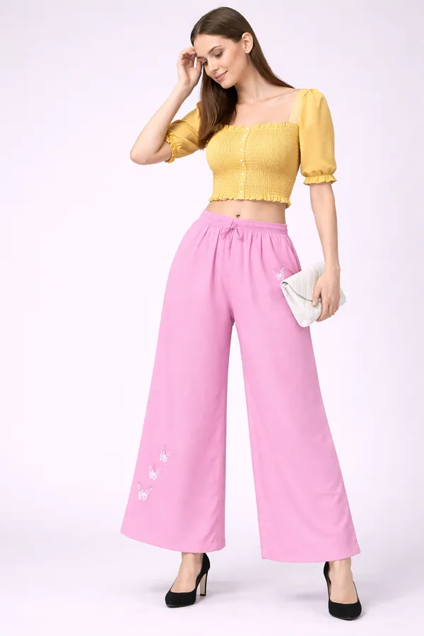 Pink_Rayon_Wide_Leg_Butterfly_Print_Palazzo_Pants_For_Women