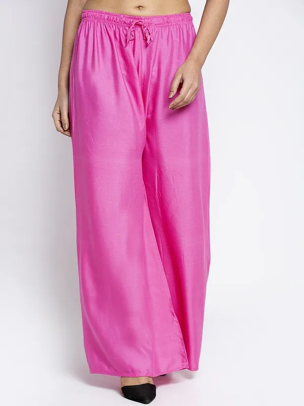 Pink_Satin_Wide_Leg_Palazzo_Pants_For_Women