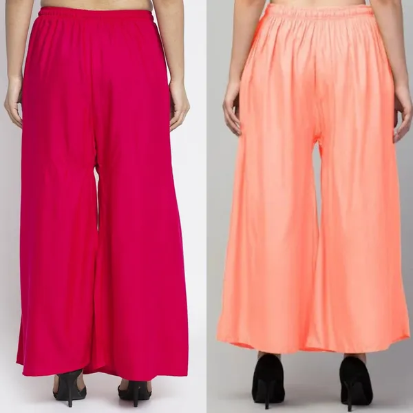 Pink_And_Peach_Rayon_Wide_Leg_Palazzo_Pants_For_Women