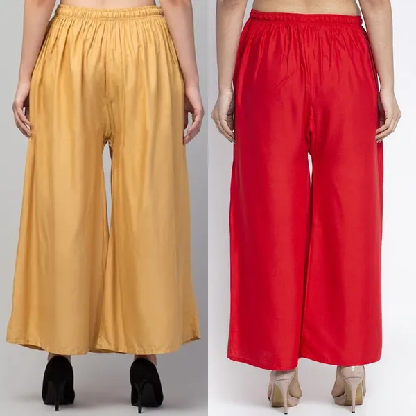 Mustard_And_Red_Rayon_Flared_Palazzo_Pants_For_Women