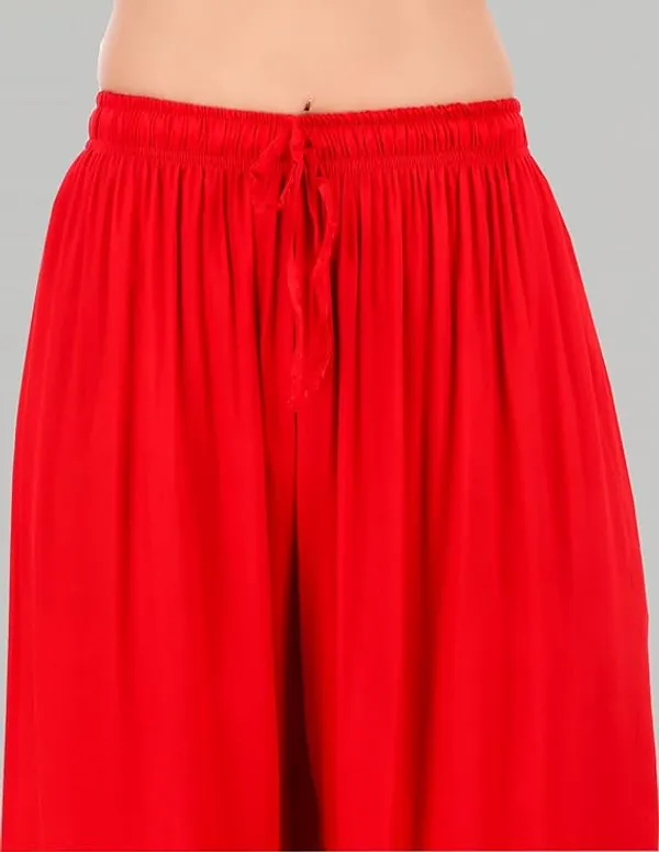 Red_Rayon_Wide_Leg_Flared_Palazzo_Pants_For_Women