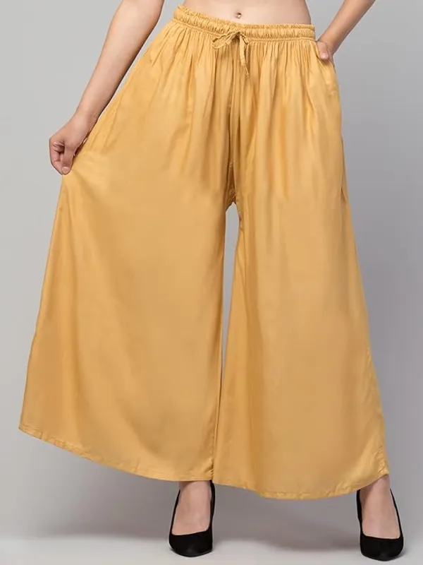 Mustard_Yellow_Rayon_Wide_Leg_Palazzo_Pants_For_Women