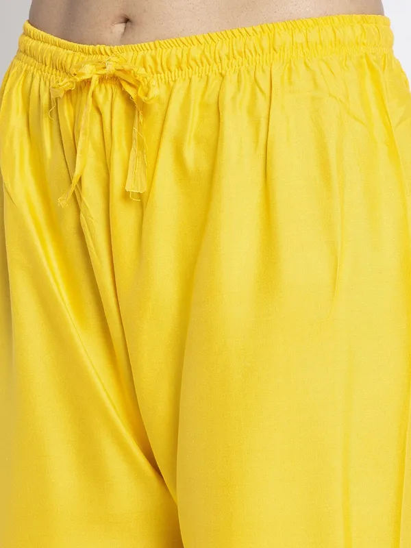 Yellow_Rayon_Wide_Leg_Palazzo_Pants_For_Women