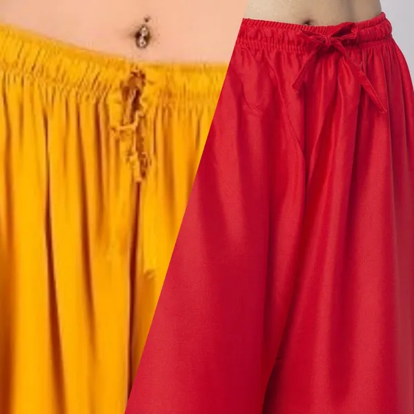 Mustard_Yellow_Red_Rayon_Flared_Palazzo_Pants_For_Women