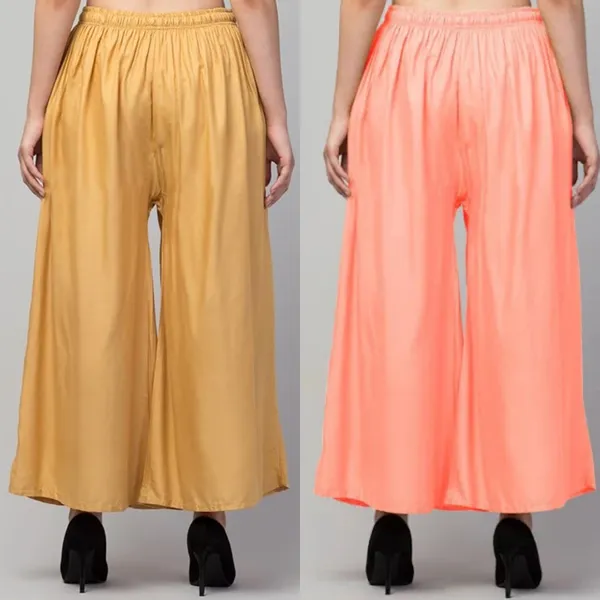 Mustard_And_Peach_Rayon_Wide_Leg_Palazzo_Pants_For_Women