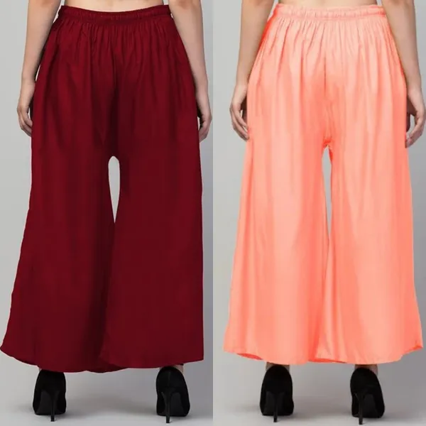 Maroon_And_Peach_Rayon_Flared_Palazzo_Pants_For_Women