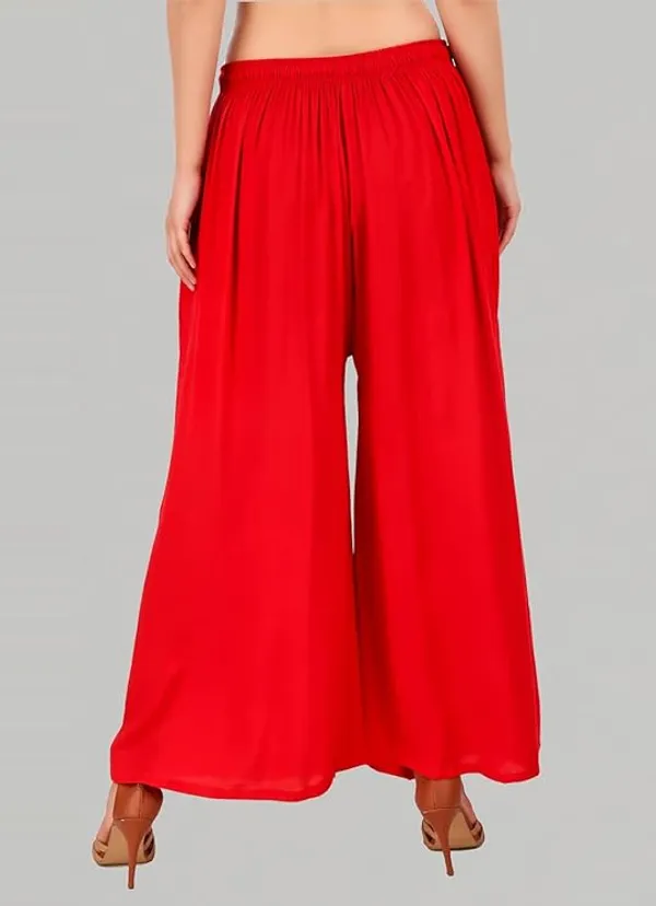 Red_Rayon_Wide_Leg_Flared_Palazzo_Pants_For_Women