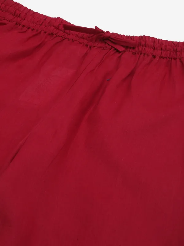 Maroon_Rayon_Ankle_Length_Harem_Pants_For_Women