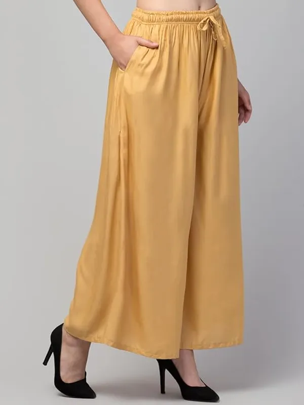 Mustard_Yellow_Rayon_Wide_Leg_Palazzo_Pants_For_Women